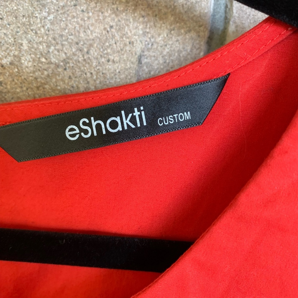 eShakti Red Custom Dress - Picture 5 of 8